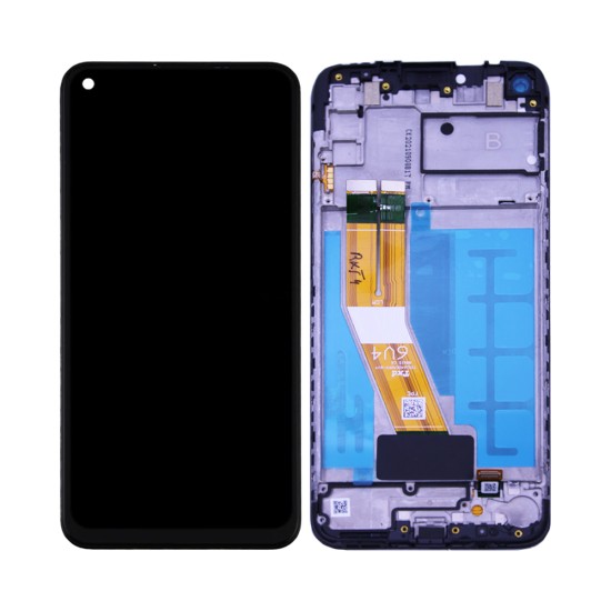 Touch+Display+Frame Samsung Galaxy A11 2020/A115 Service Pack Preto